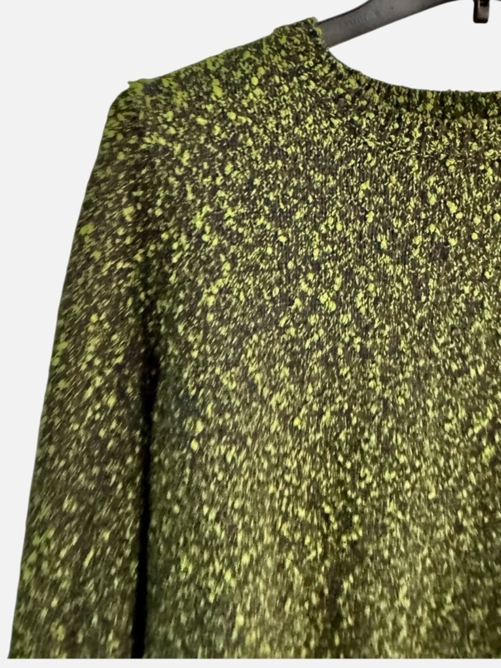 J Jill Sweater Womens Black Neon Green Harvest Moon Knit Round
Neck Pullover L - Picture 5 of 10